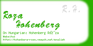 roza hohenberg business card